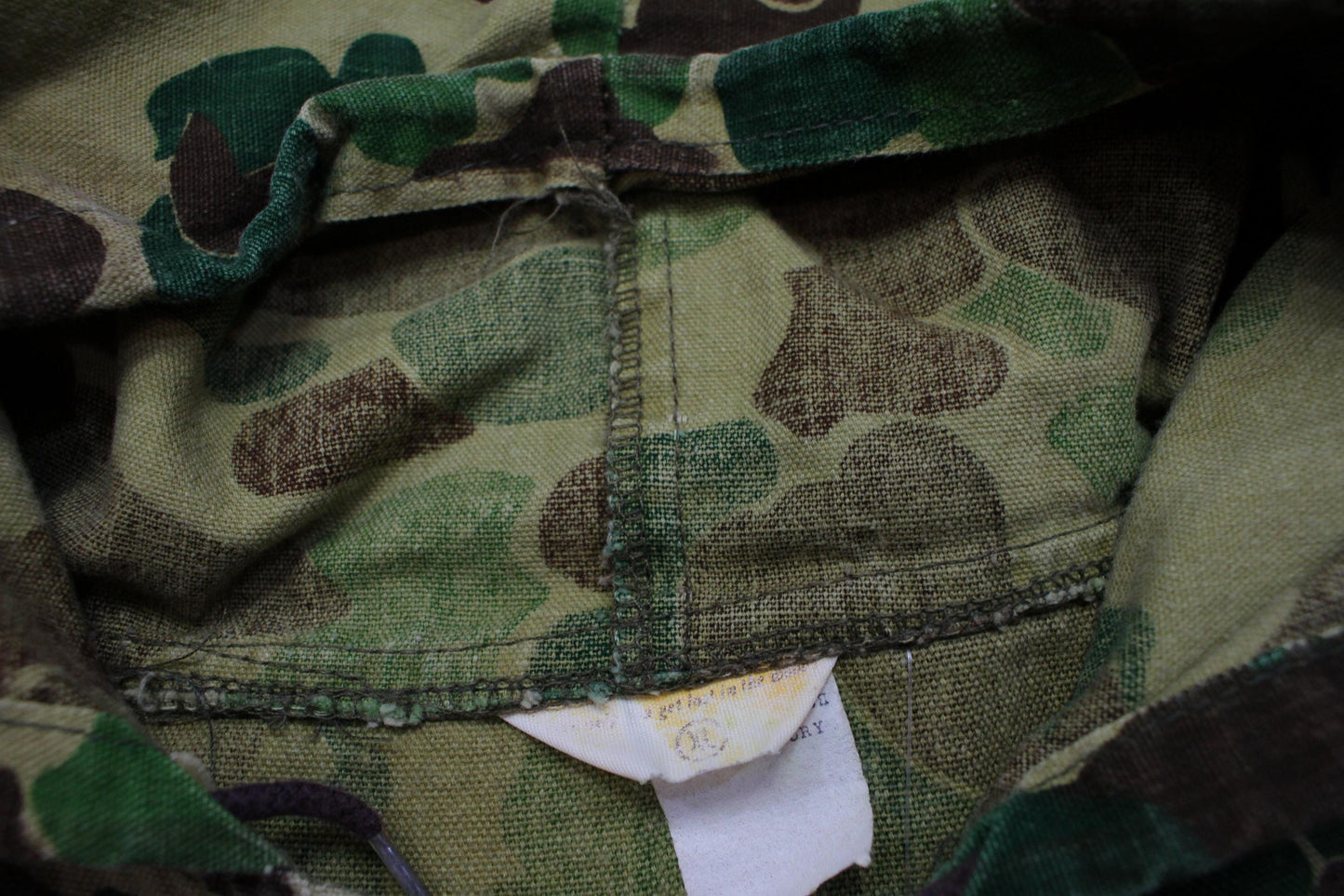 1970s Ranger Duck Camo Zip Up Lightweight Hooded Hunting Jacket Made in USA Size XL