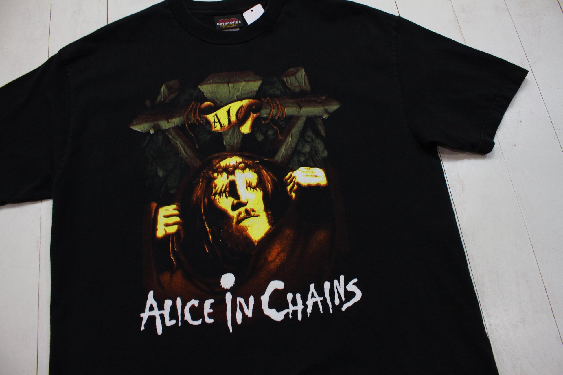 1990s/2000s Y2K Artimonde Alice in Chains Bleed the Freak Rock Band T-Shirt Size XL