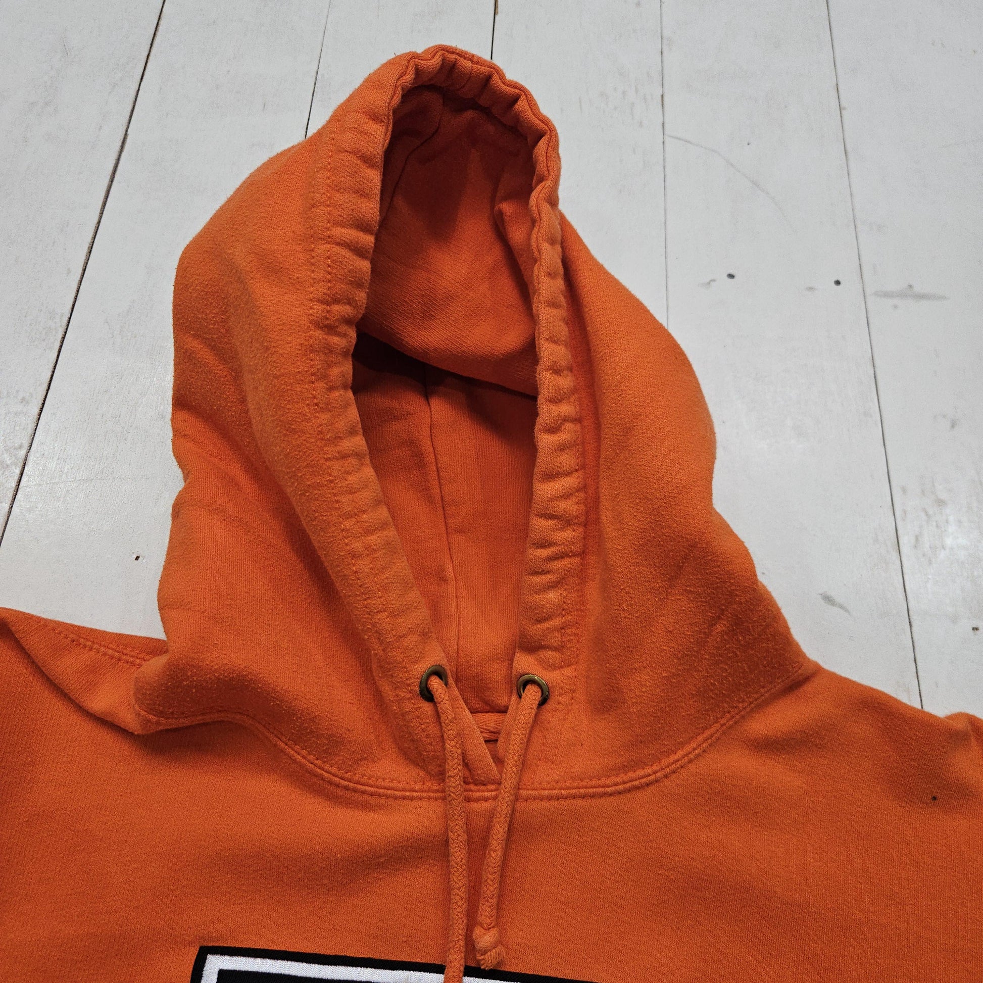 2000s Y2K Orange Philadelphia Flyers NHL Hockey Hoodie Sweatshirt Size M