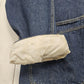 1980s/1990s Avant Garde Denim Sherpa Jacket Coat Size XL/XXL