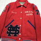 1970s Standard Pennant Red S.M.A.H.S. Band Quilted Lined Wool Varsity Letterman Jacket Size S