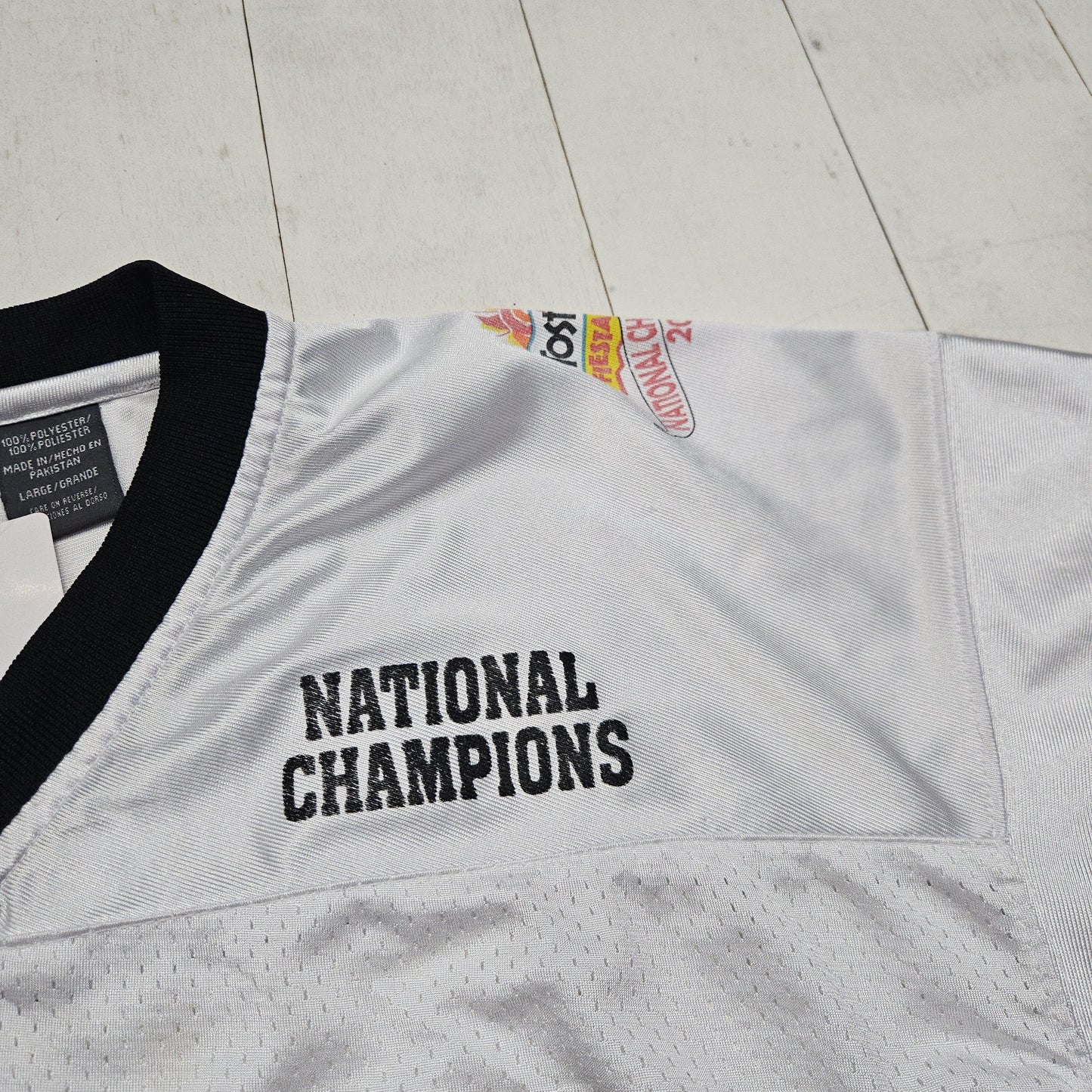 2000s 2003 Y2K Ohio State Buckeyes OSU Tostitos Fiesta Bowl National Champions Commemorative Football Jersey Size L/XL