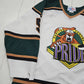 2000s Y2K Athletic Knit White Capital Centre Pride NAHL Wize 5 Hockey Jersey Made in Canada Size L