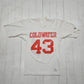 1980s Champion Coldwater High School White 43 Football Jersey Made in USA Size M