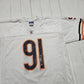 2000s Reebok Chicago Bears Tommie Harris 91 White Away Authentic NFL Football Jersey Size L/XL