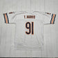 2000s Reebok Chicago Bears Tommie Harris 91 White Away Authentic NFL Football Jersey Size L/XL