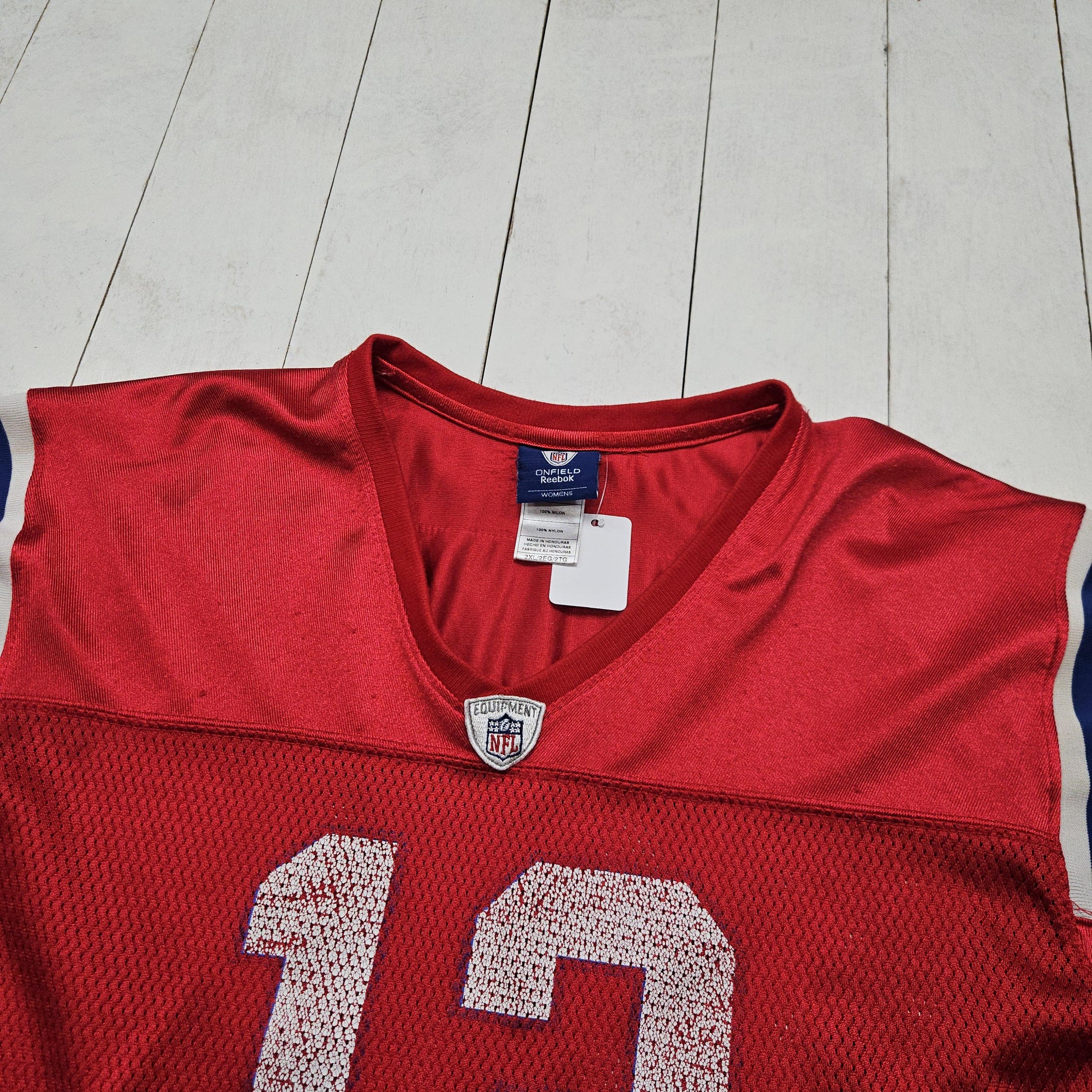 2000s Y2K Reebok New England Patriots Tom Brady 12 Red Authentic NFL Football Jersey Size M