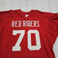 1960s/1970s Russell Athletic Red Riders Football Jersey Made in USA Size L