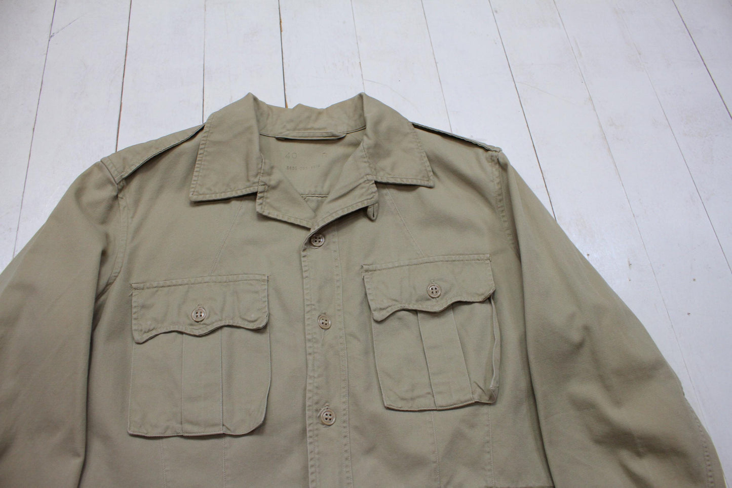 1950s/1960s US Military Khaki 4 Pocket Safari Shirt Jacket Size M