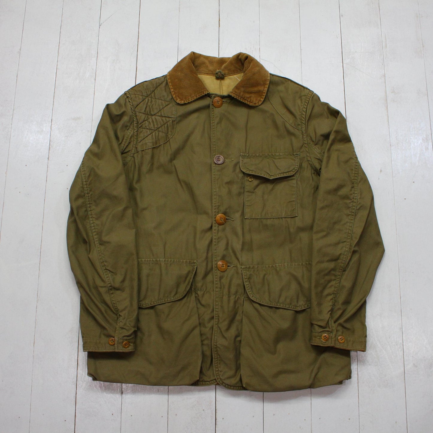 1950s Hettrick Mfg Co American Field Olive Hunting Jacket Made in USA Size M/L