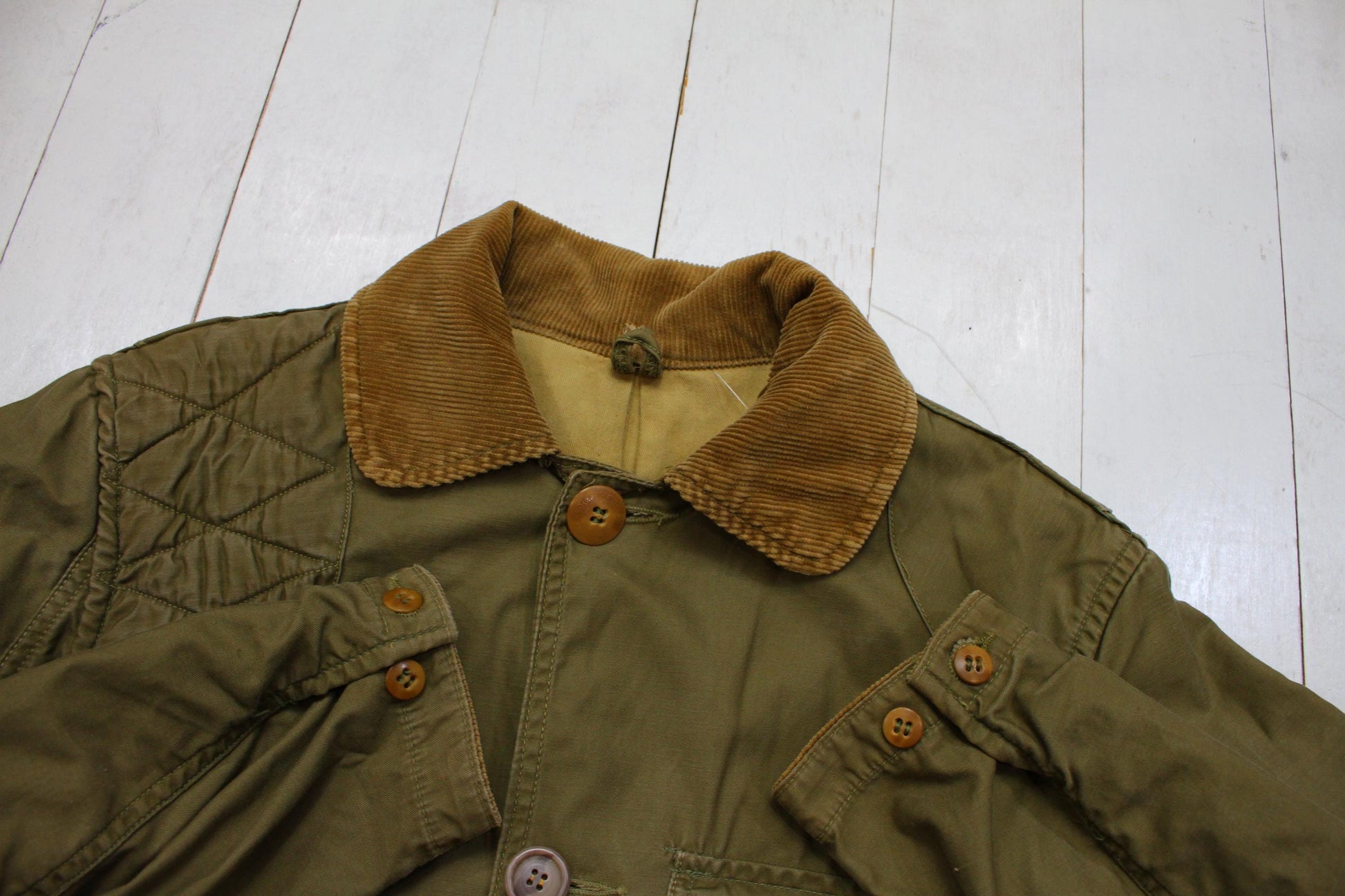 1950s Hettrick Mfg Co American Field Olive Hunting Jacket Made in USA Size M/L