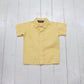 1980s/1990s Ivey League Yellow Short Sleeve Button Down Shirt Made in USA Kid's Size 3T