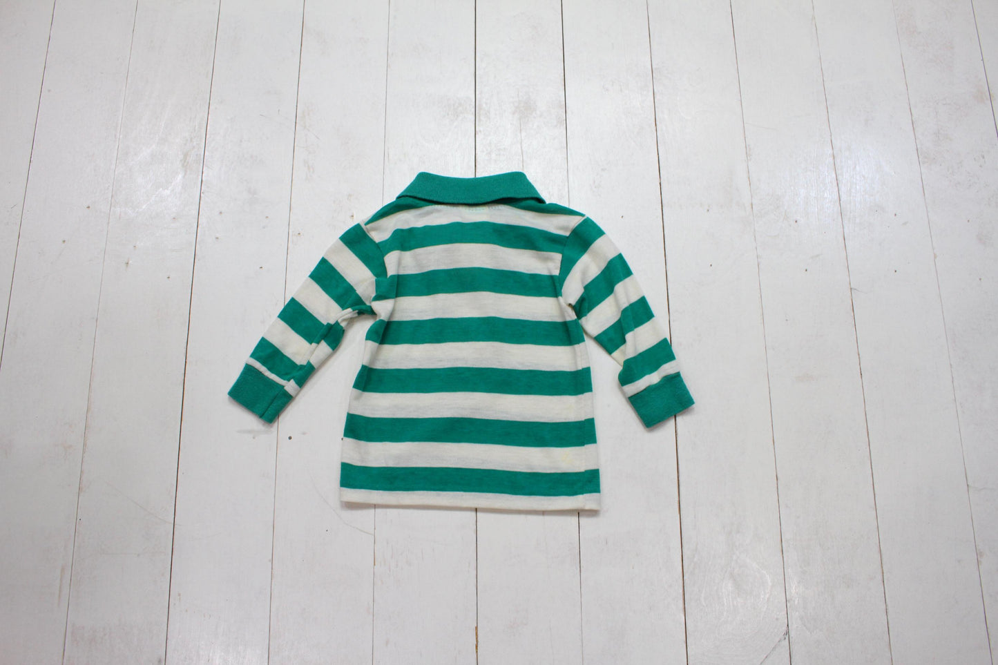 1980s/1990s Padington Bear by Wonder Knit Long Sleeve Polo Shirt Made in USA Kid's Size 2T