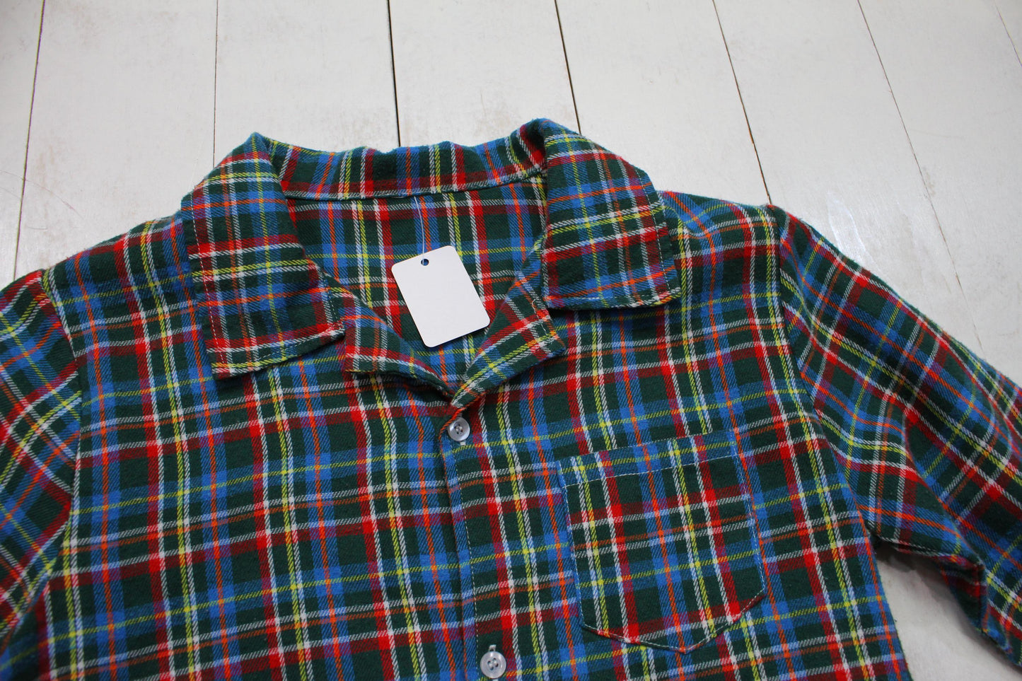 1970s/1980s Plaid Button Up Shirt Kids Size L/XL