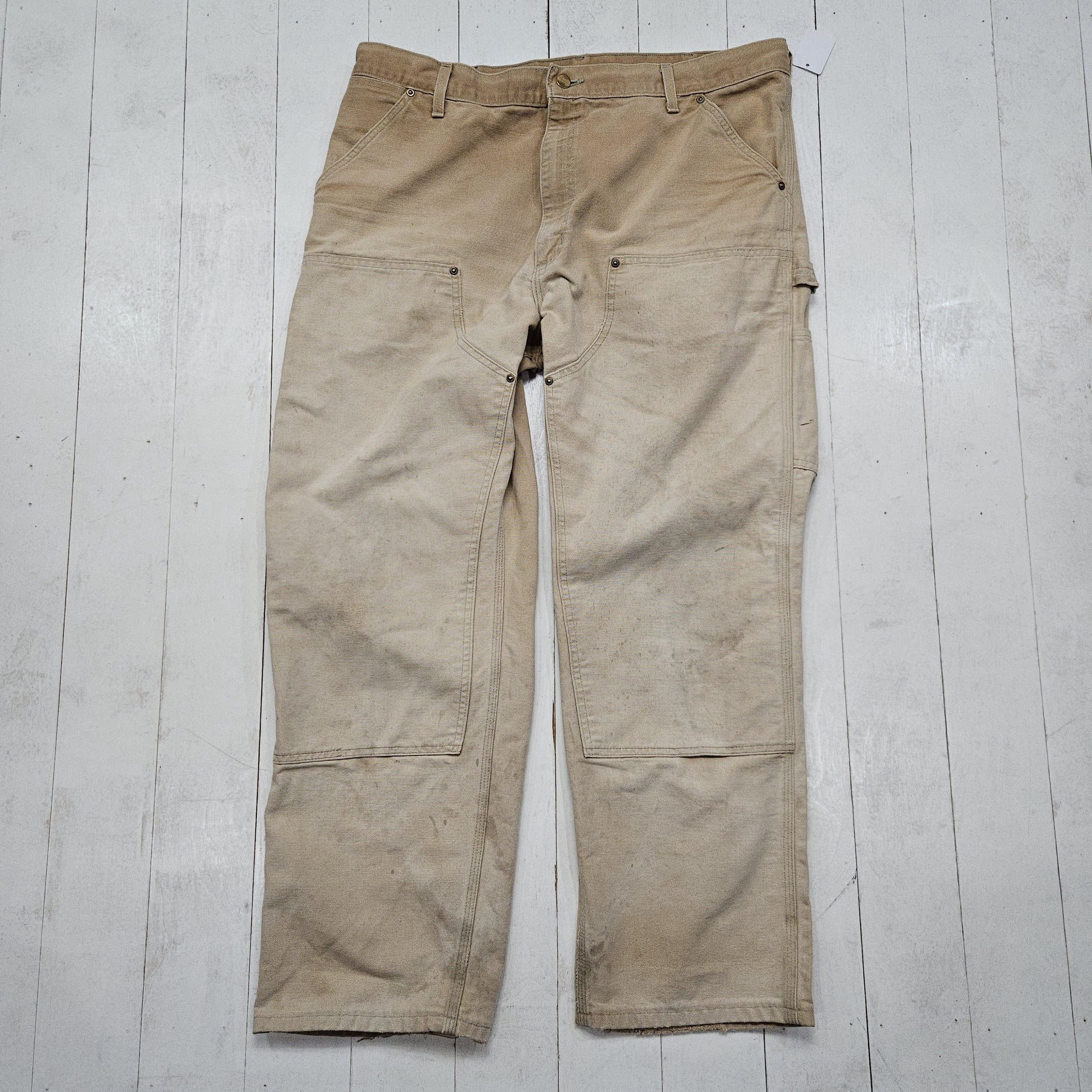 2000s Y2K Carhartt Faded Double Knee Work Pants Size 38x29