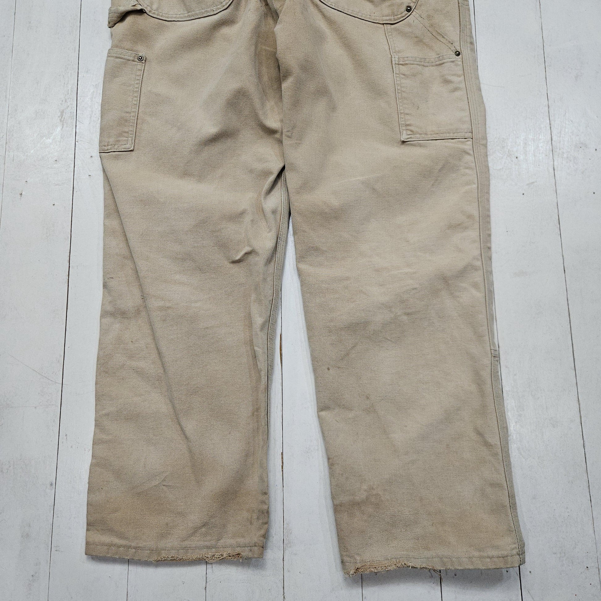 2000s Y2K Carhartt Faded Double Knee Work Pants Size 38x29