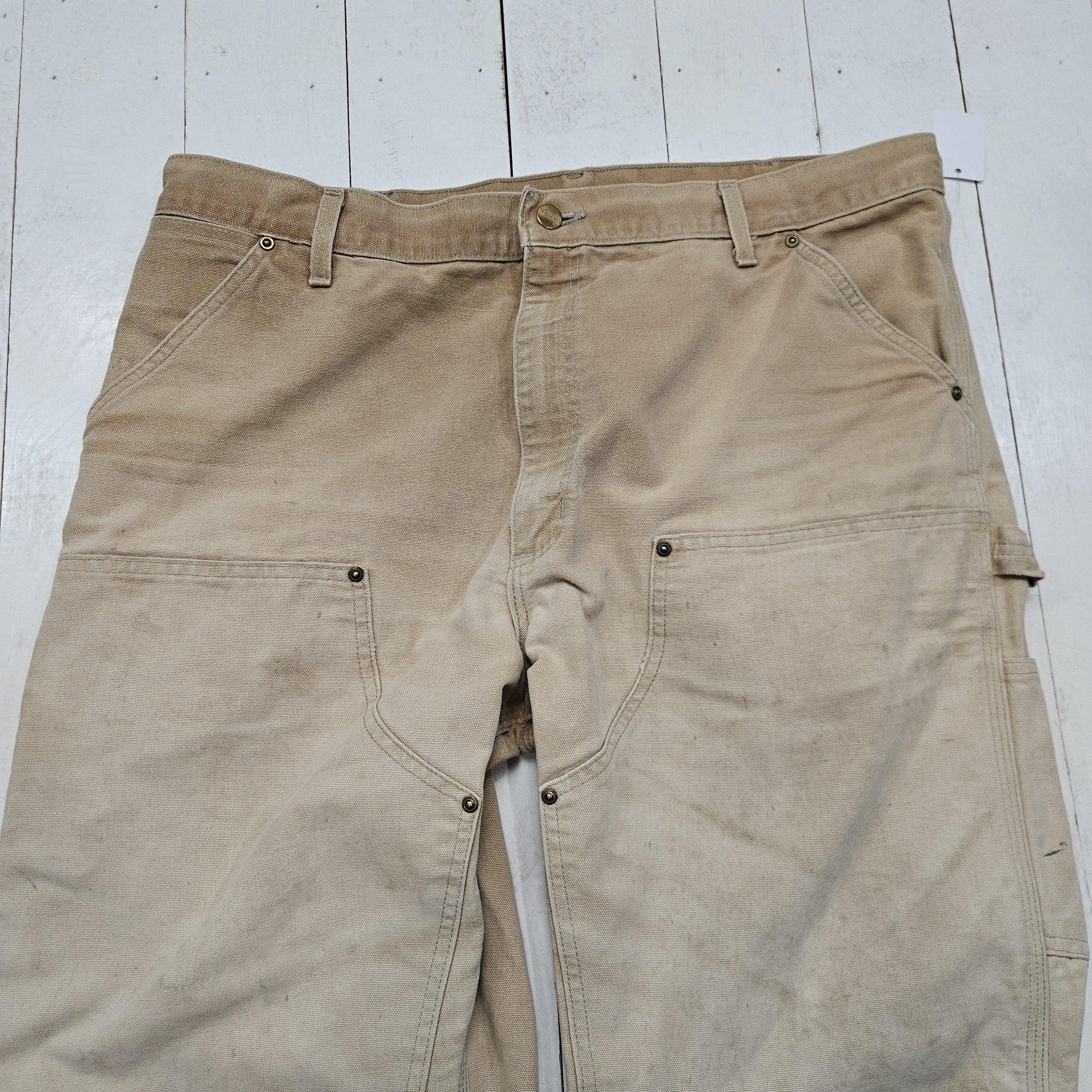 2000s Y2K Carhartt Faded Double Knee Work Pants Size 38x29