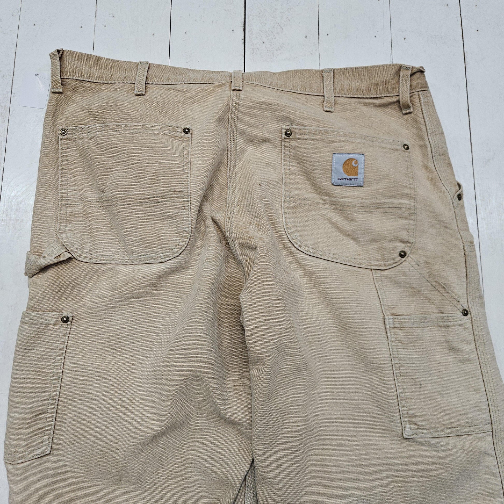 2000s Y2K Carhartt Faded Double Knee Work Pants Size 38x29