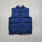 1980s EMS Blue Grey Reversible Insulated Down Vest Jacket Size L/XL