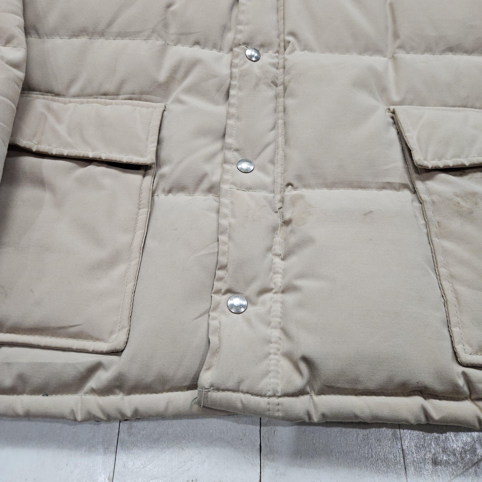 1980s Penfield Beige Insulated Down Jacket Size XL/XXL