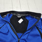 1990s Pearl Izumi Blue Fleece Cold Weather Long Sleeve Cycling Jersey Zip Up Sweatshirt Size L