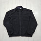 1990s/2000s Y2K Land's End Black Full Zip Fleece Sweatshirt Jacket Size L/XL