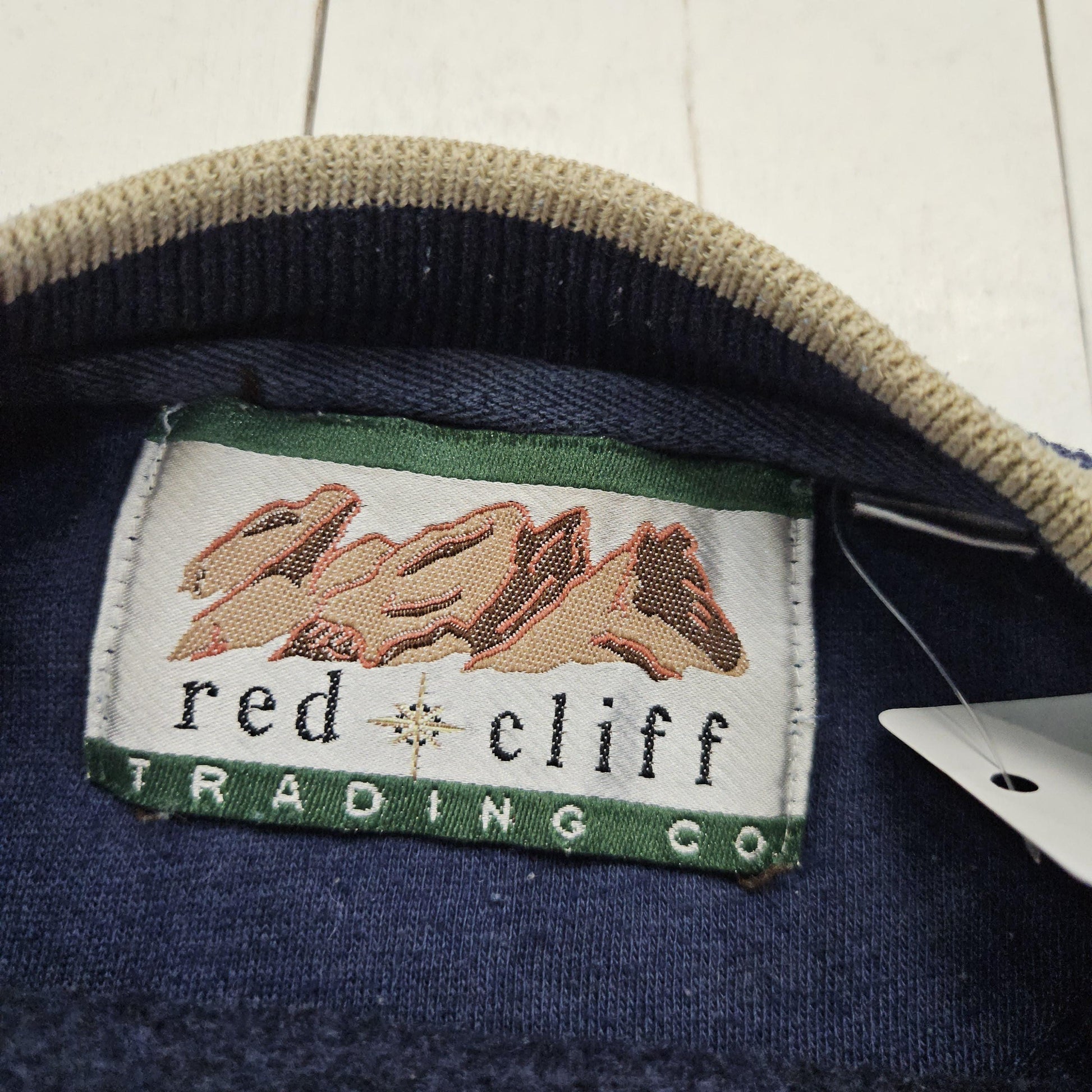 1990s Red Cliff Trading Co Blue Sailing USA Embroidered Sweatshirt Size M