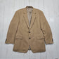 1990s/2000s Y2K Chaps Tan Camel Hair Blazer Jacket Size L