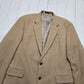 1990s/2000s Y2K Chaps Tan Camel Hair Blazer Jacket Size L