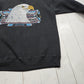 1990s LSJ Black American Bald Eagle Animal Nature Sweatshirt Size L