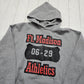 2000s Y2K Russell Athletic Grey Ft. Madison Athletics Hoodie Sweatshirt Size M/L