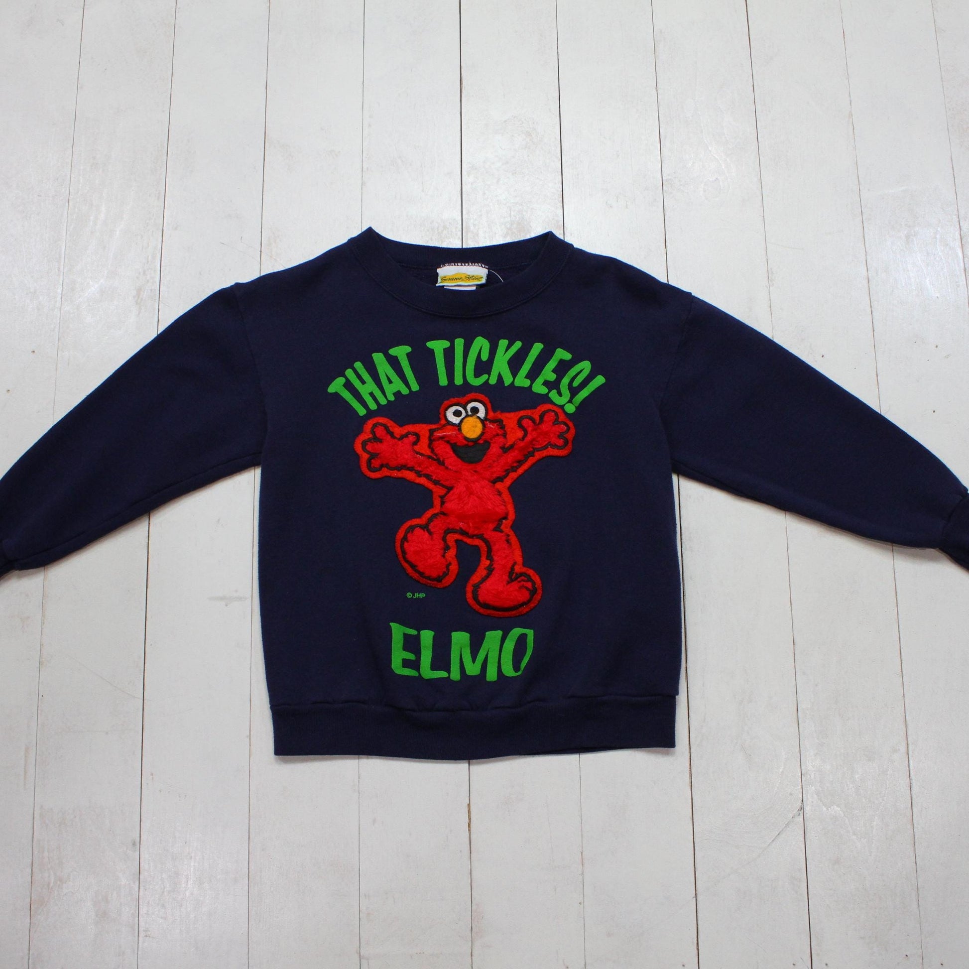 1990s Sesame Street That Tickles Elmo Sweatshirt Made in USA Kid's Size M/L