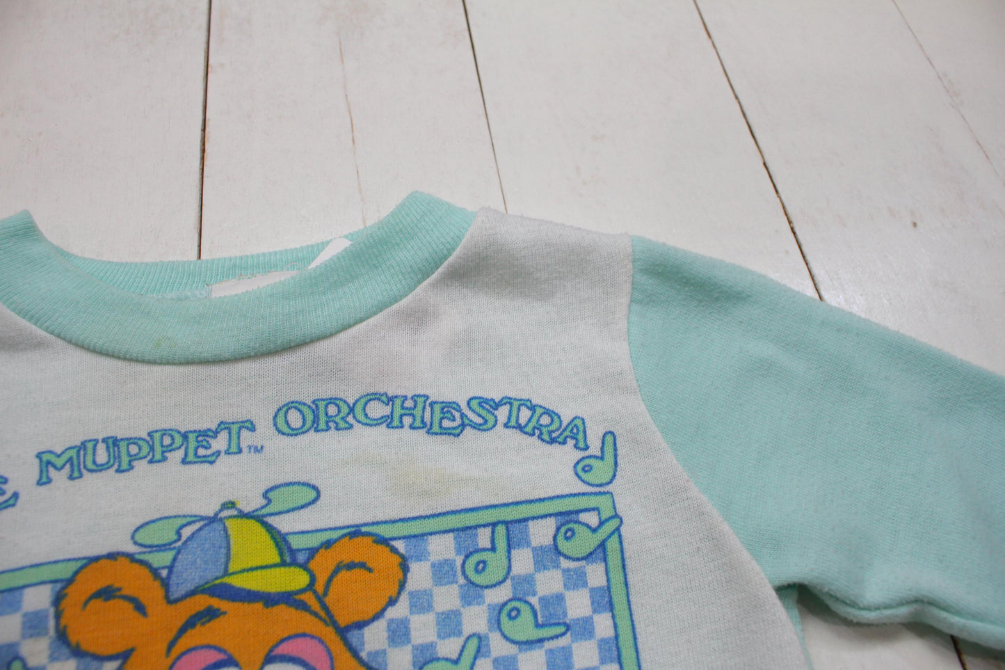 1980s 1988 Toddletime JC Penney The Muppets Orchestra Kermit Ms Piggy Long Sleeve T-Shirt Made in USA Size T2