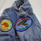 1980s Lee Riders Denim Trucker Jacket Duck Patches Made in USA Kid's Size M/L