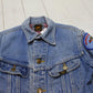 1980s Lee Riders Denim Trucker Jacket Duck Patches Made in USA Kid's Size M/L