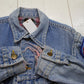 1980s Lee Riders Denim Trucker Jacket Duck Patches Made in USA Kid's Size M/L