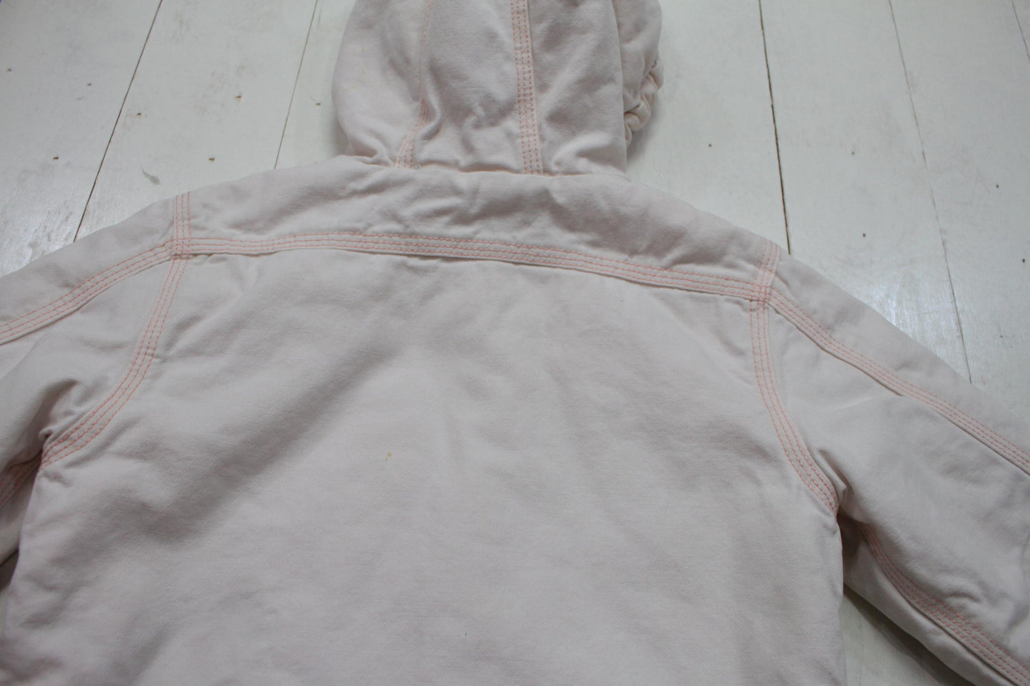 2000s Y2K Carhartt Pink Sherpa Lined Hooded Active Jacket Kid's Size 4-6T