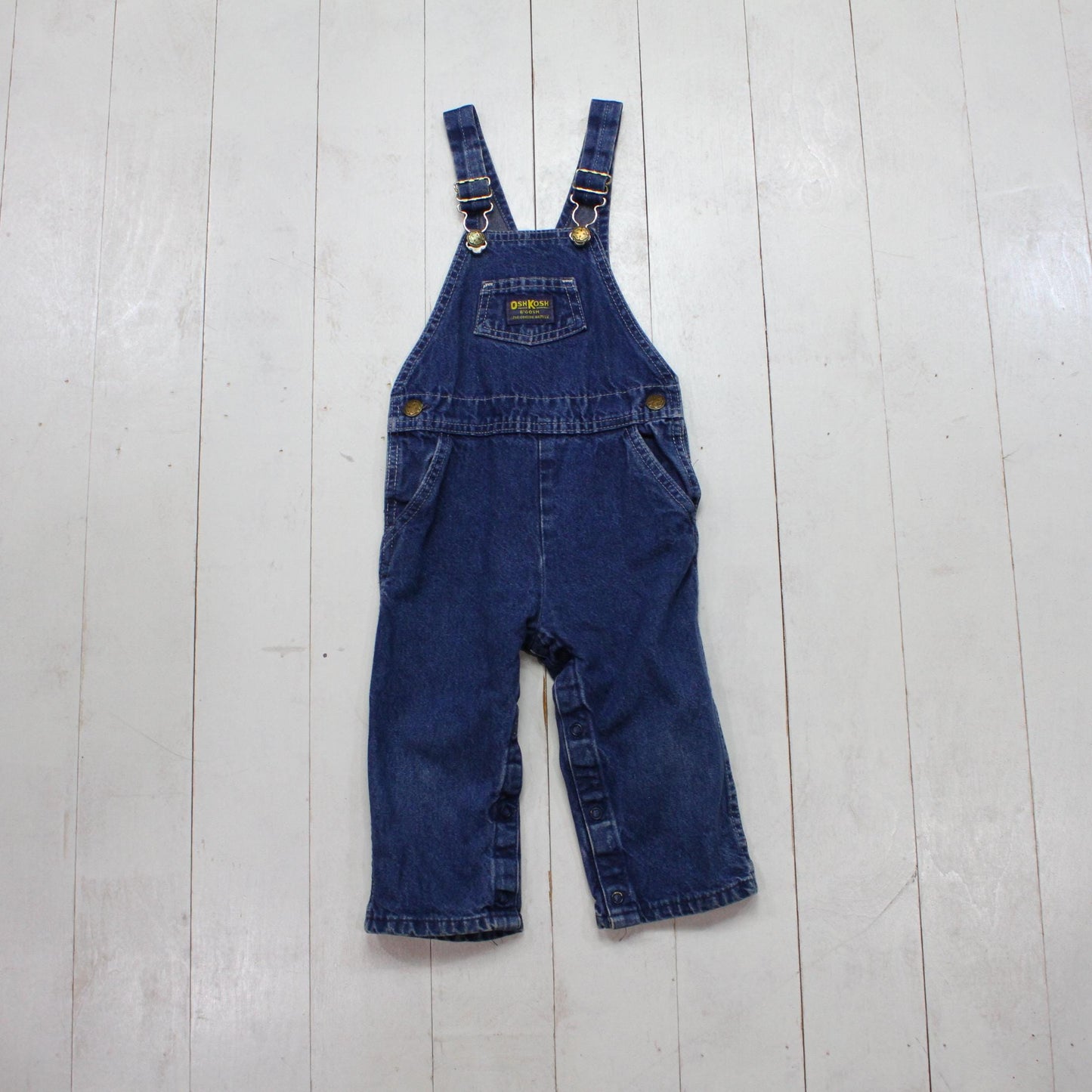 1980s/1990s OshKosh B'Gosh Vestbak Denim Overalls Pants Made in USA Kid's Size 3-5T