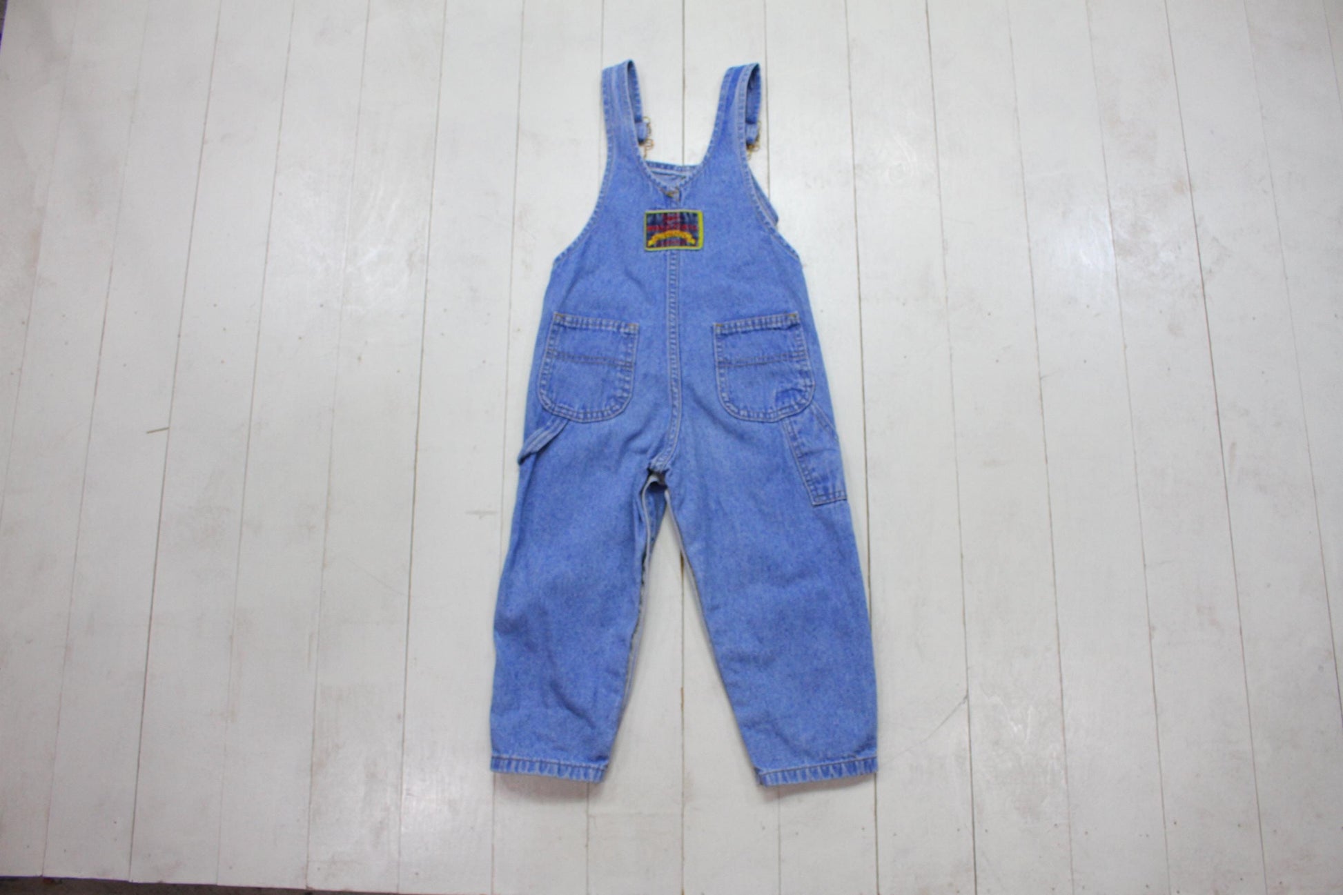 1980s/1990s Lee Riders Denim Overalls Pants Made in USA Kid's Size 4-6T