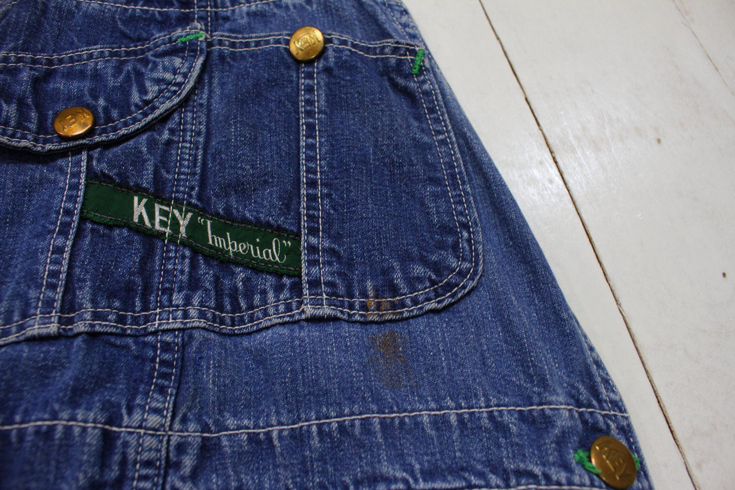 1980s/1990s Key Imperial Denim Overalls Pants Kid's Size