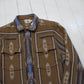 2020s Huckberry Flint and Tinder Southwest Pattern Snap Closure Flannel Western Shirt Size M