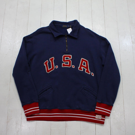 2010s Polo Ralph Lauren Team USA Quarter Zip Pullover Sweatshirt Size XL