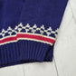 1970s/1980s JC Penney Blue Fair Isle Style Acrylic Knit Sweater Size M/L