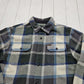 2000s Orvis Green/Blue Plaid Flannel Shirt Jacket Shacket Size M/L