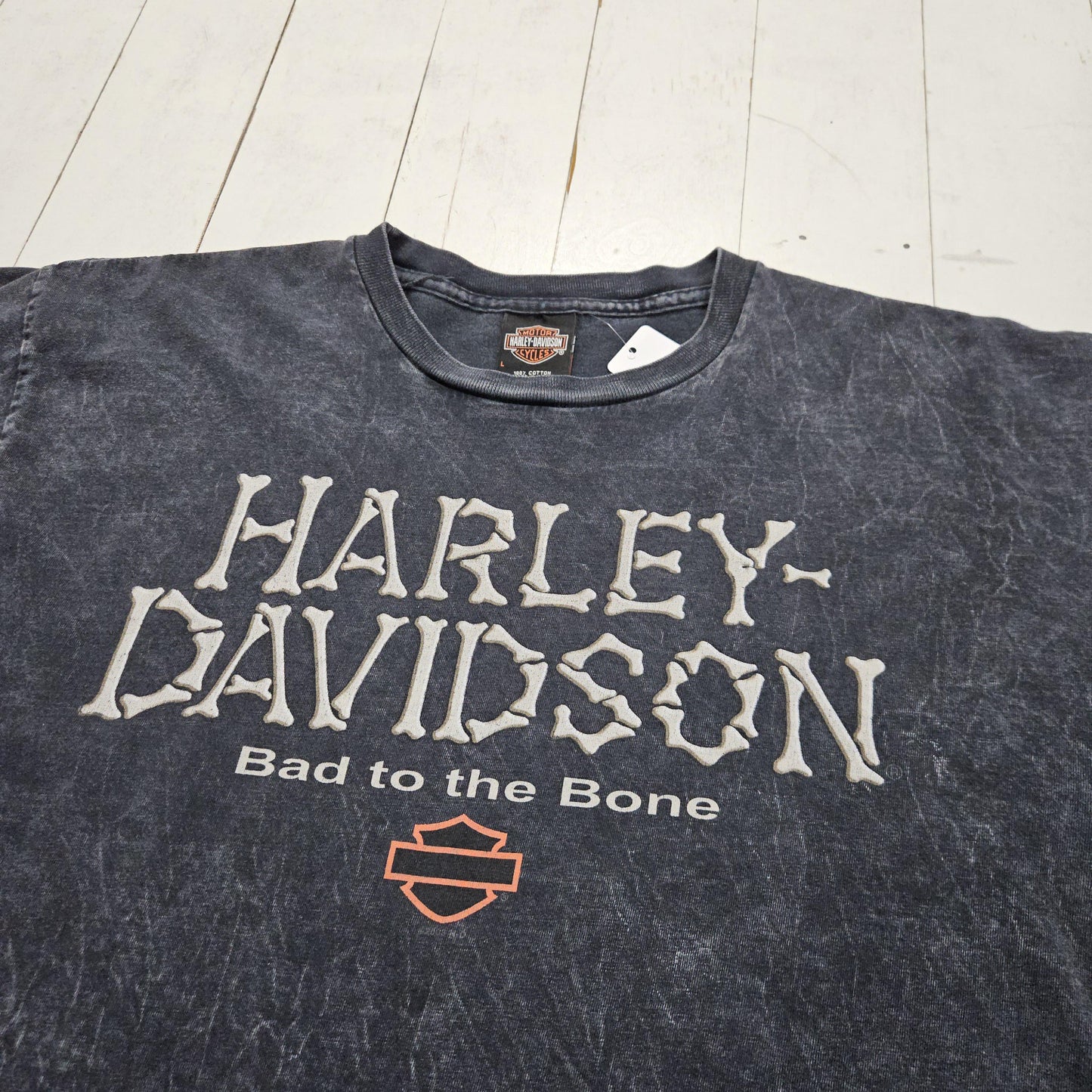 2000s Y2K Harley-Davidson Bad to the Bone Sellersville Pennsylvania Motorcycle T-Shirt Made in USA Size XL