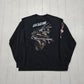 2000s Y2K J Harlen Co Utility Tool Supply Lights Back On Skeleton Skull Long Sleeve Motorcycle T-Shirt Size L