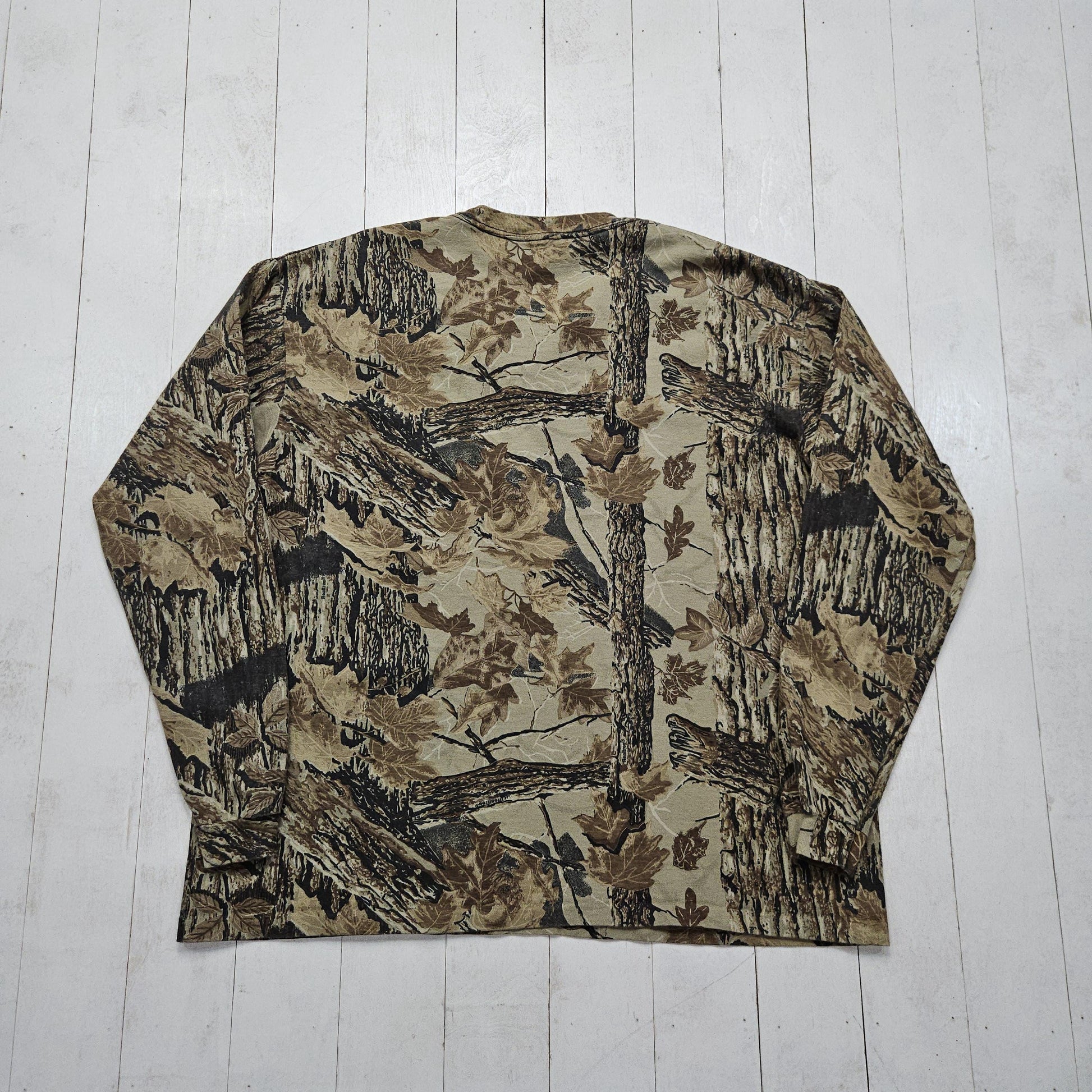 1980s/1990s Walls RealTree Camo Long Sleeve Pocket T-Shirt Size XXL