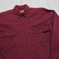 1990s/2000s Y2K CE Schmidt Burgundy Button Down Shirt Size L/XL