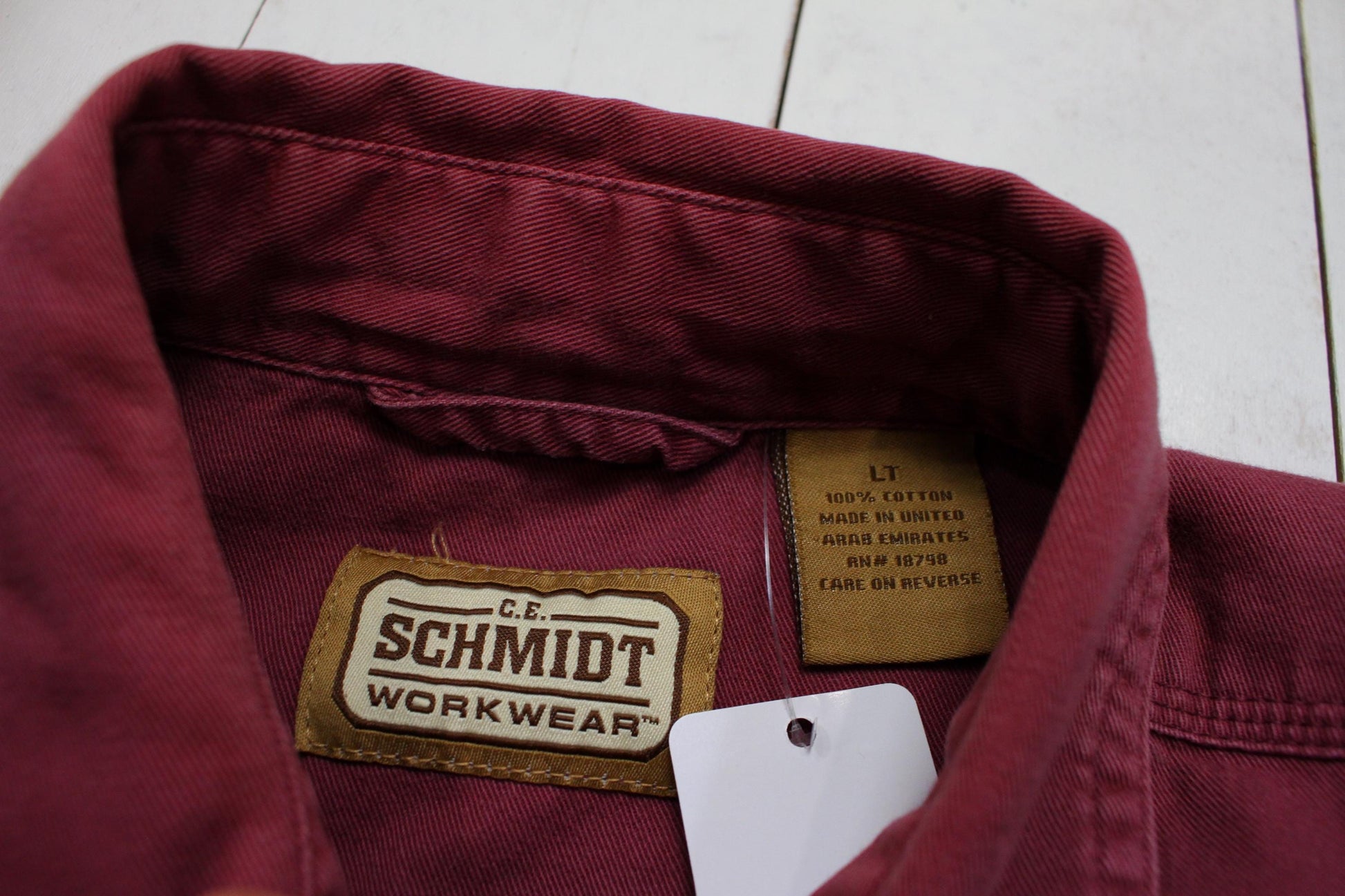 1990s/2000s Y2K CE Schmidt Burgundy Button Down Shirt Size L/XL