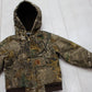 2000s Y2K Carhartt RealTree Camo Quilted Lined Hooded Active Jacket Kid's Size S